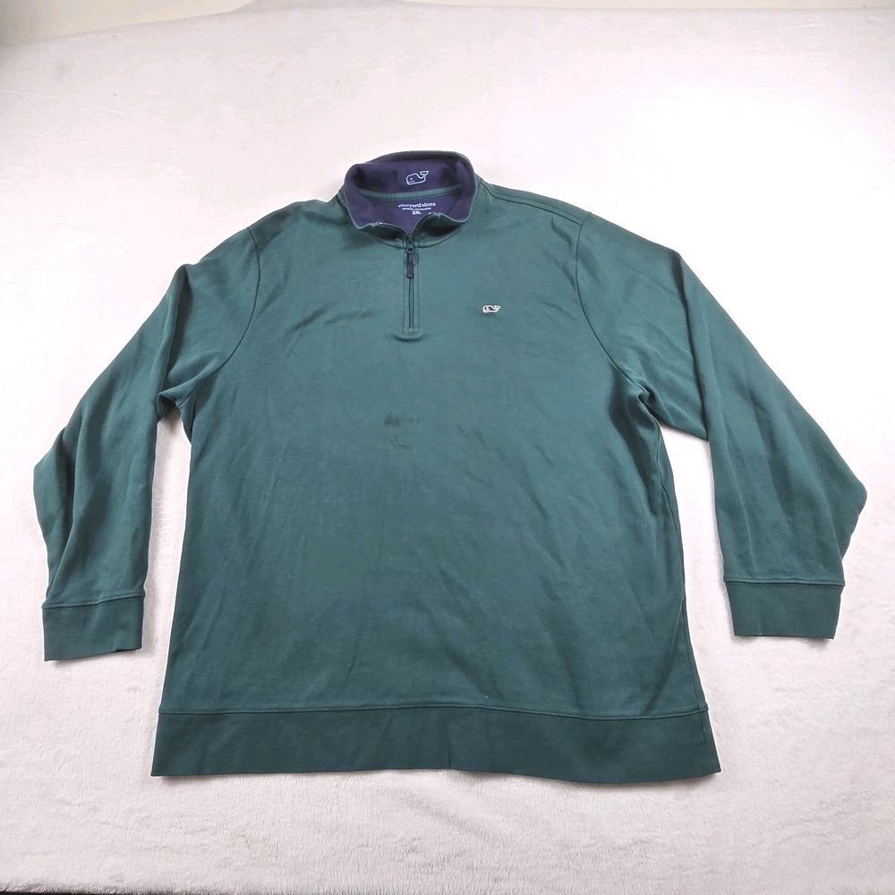 Vineyard Vines Performance Green 1/4 Zip Pullover Men's XXL Long Sleeve